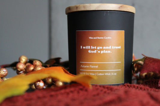 Autumn Flannel Soy Candle – Crisp Fall Leaves & Cozy Warmth