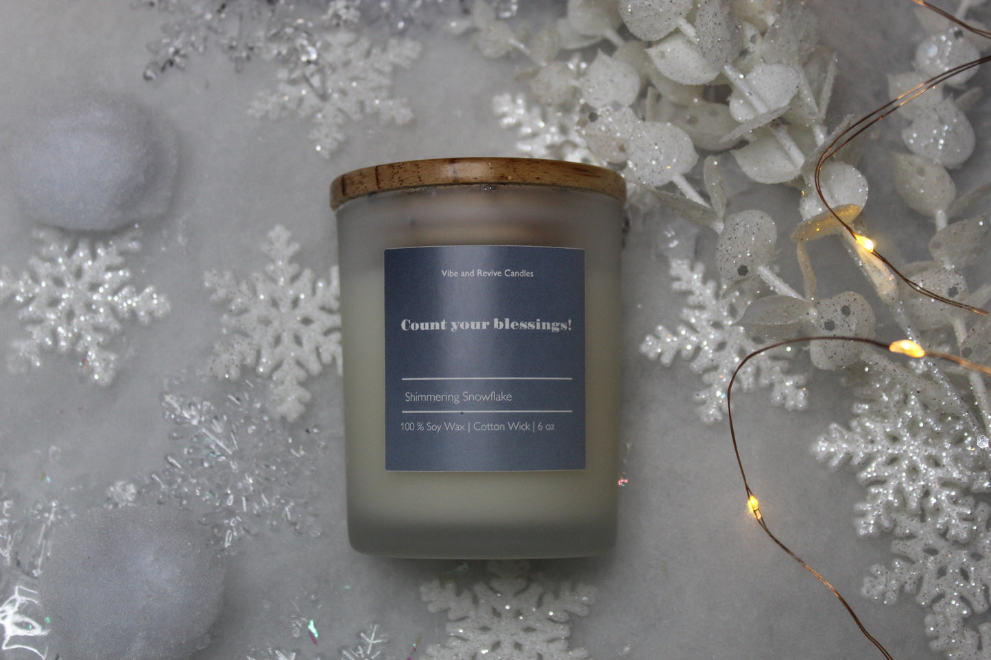 Shimmering Snowflake Soy Candle-6oz