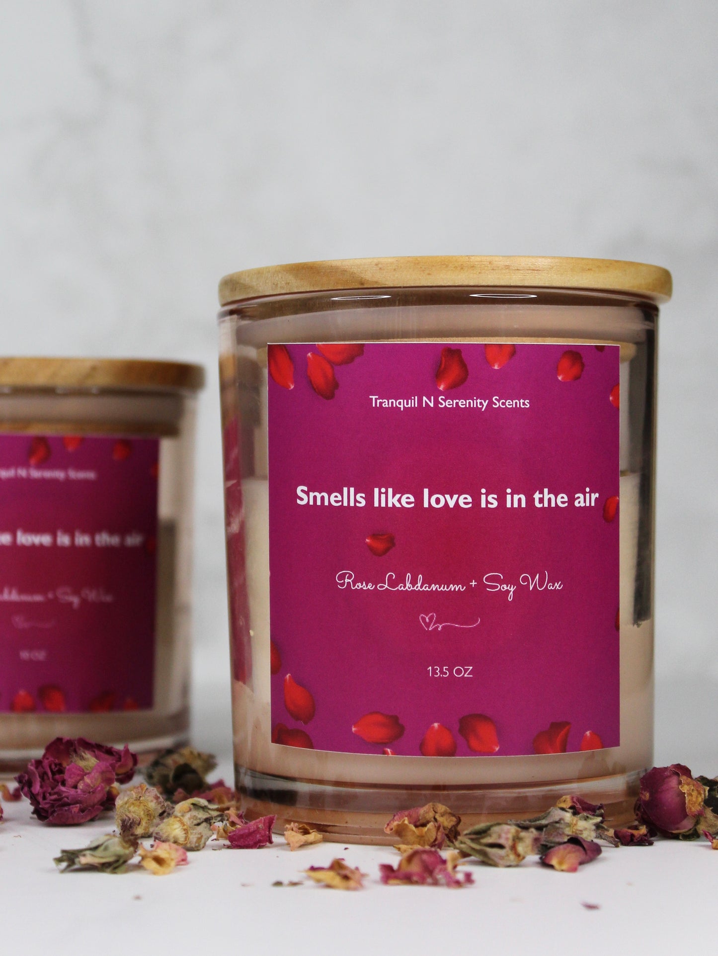 Rose Labdanum Soy Candle – Romantic Rose & Warm Amber Woods