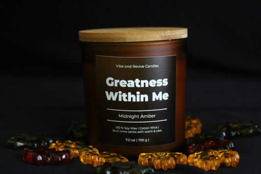 Midnight Amber Soy Candle (FALL EDITION)