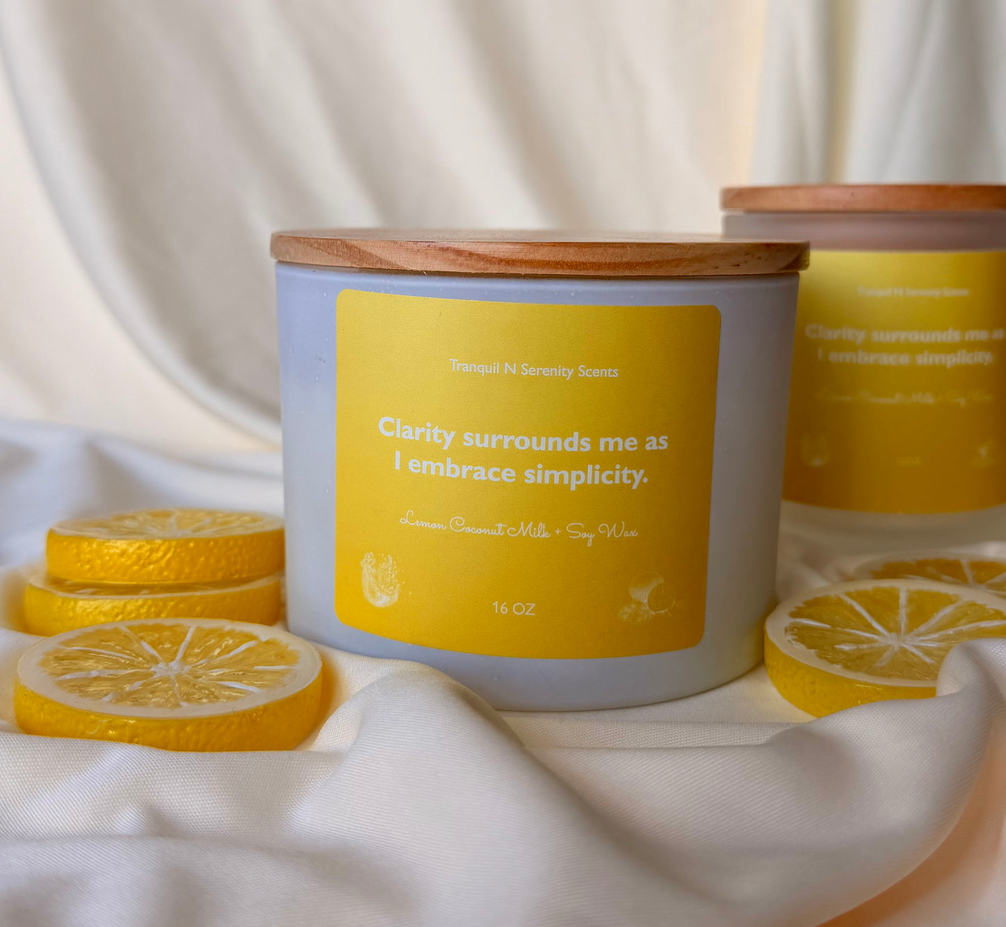 Lemon Coconut Milk Soy Candle – 100% Soy, Citrus & Vanilla (FREE)