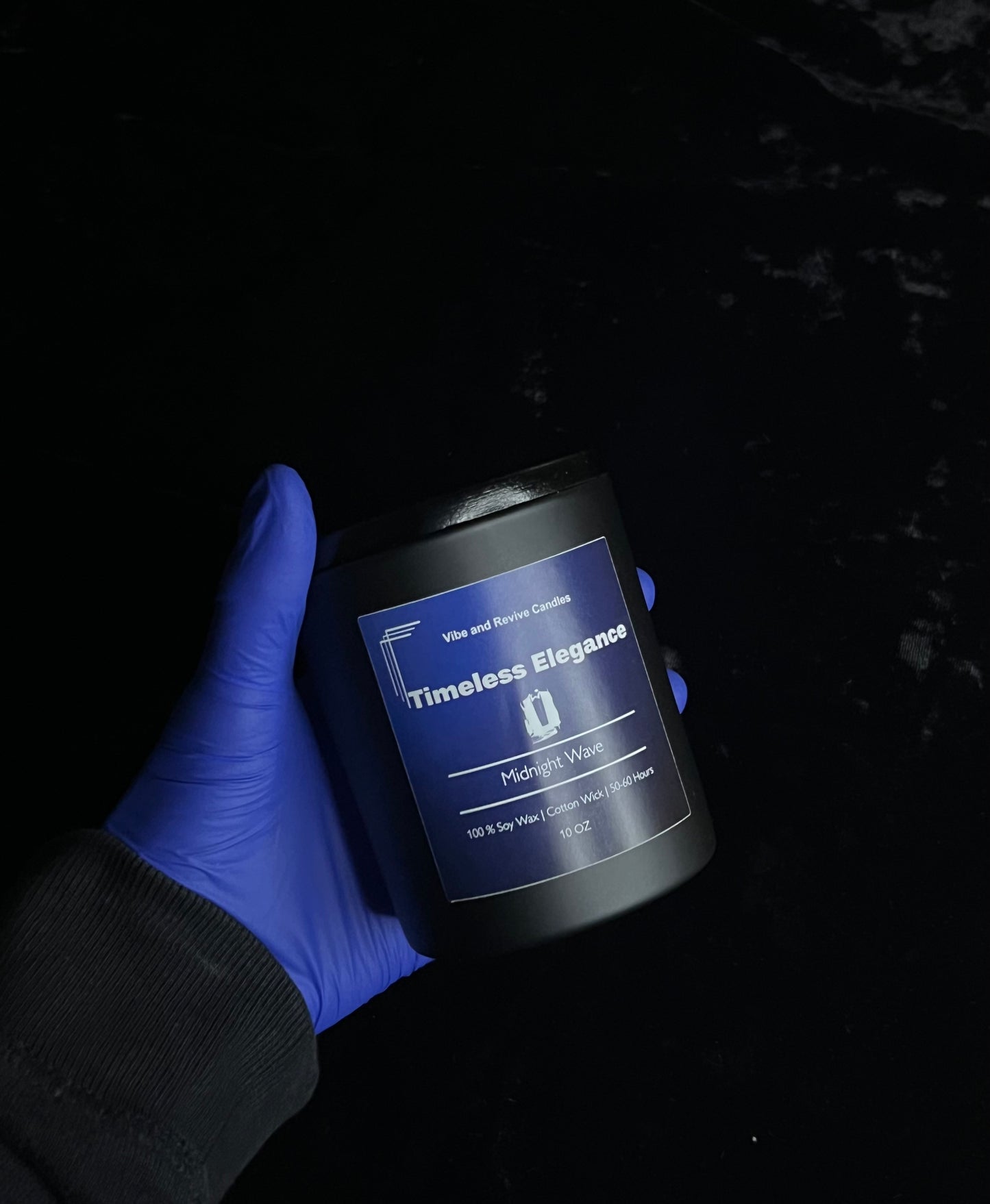 Midnight Wave Soy Candle – Bold Cologne & Ocean Breeze