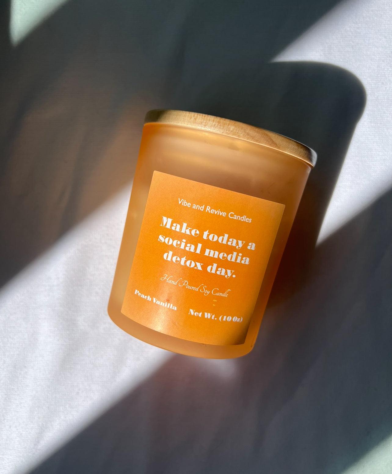 Peach Vanilla Candle - Vibe and Revive Candles