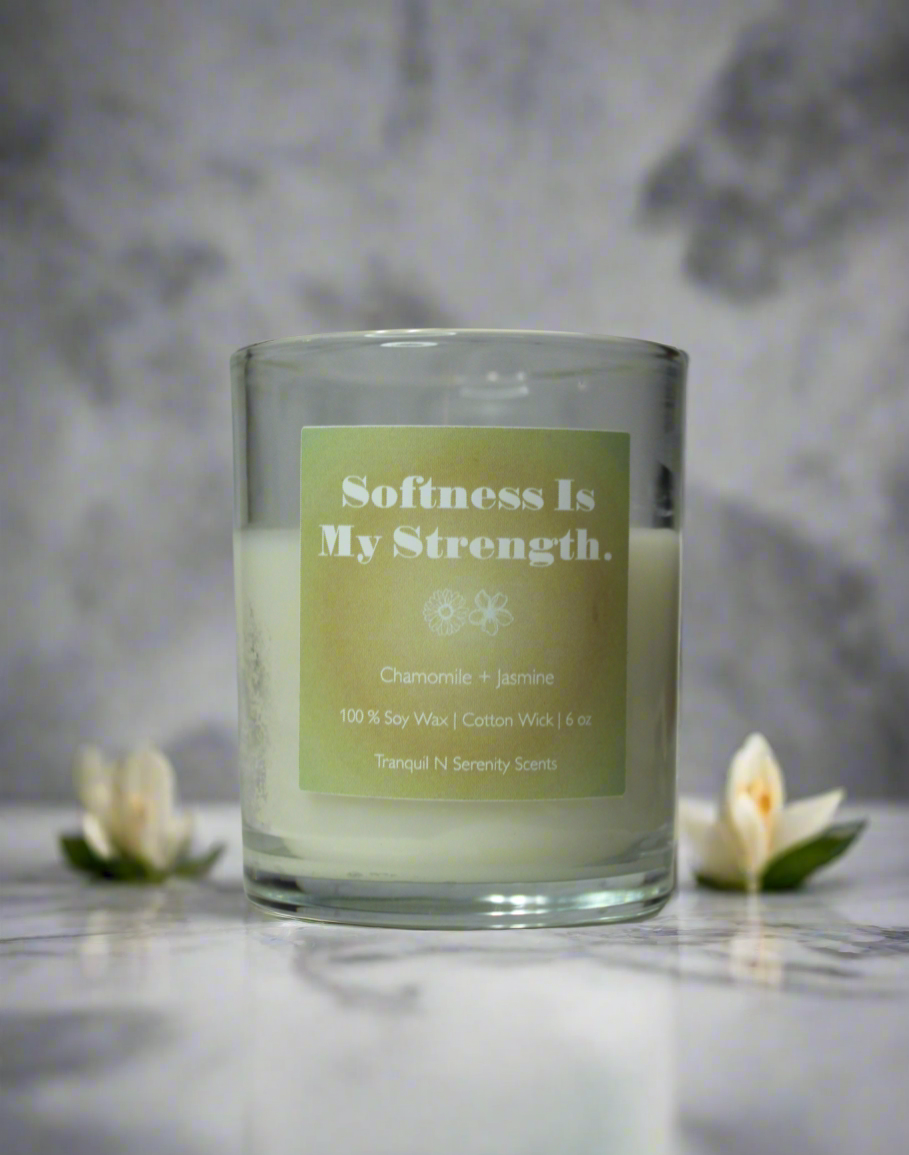 Chamomile Jasmine 6oz Soy Candle (Available on Etsy)