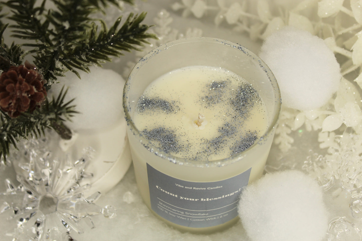 Shimmering Snowflake Soy Candle-6oz