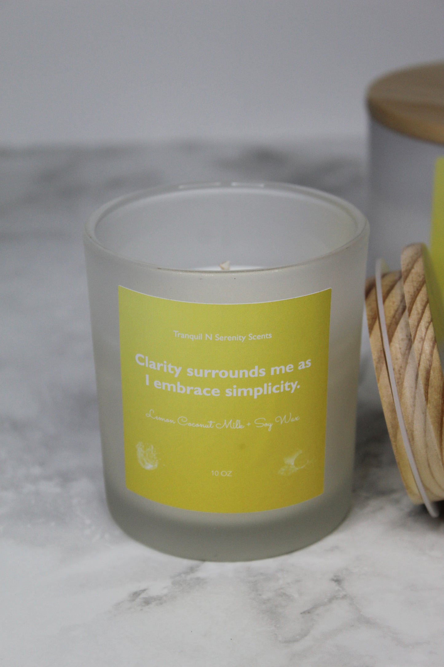 Lemon Coconut Milk Soy Candle - Refreshing, Sweet & Zesty Scent