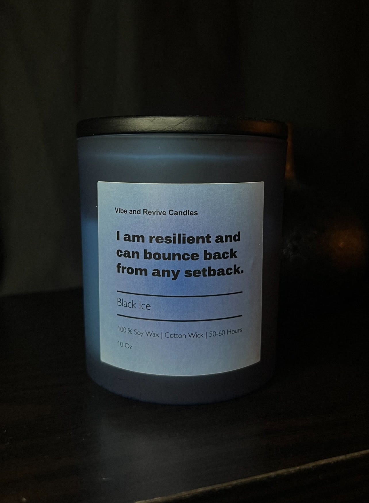 Black Ice Soy Candle – Crisp Cologne & Cool Freshness