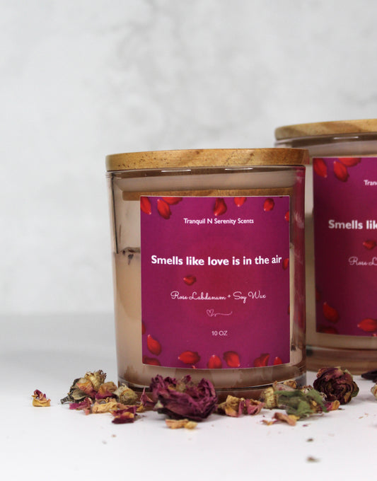 Rose Labdanum Soy Candle – Romantic Rose & Warm Amber Woods