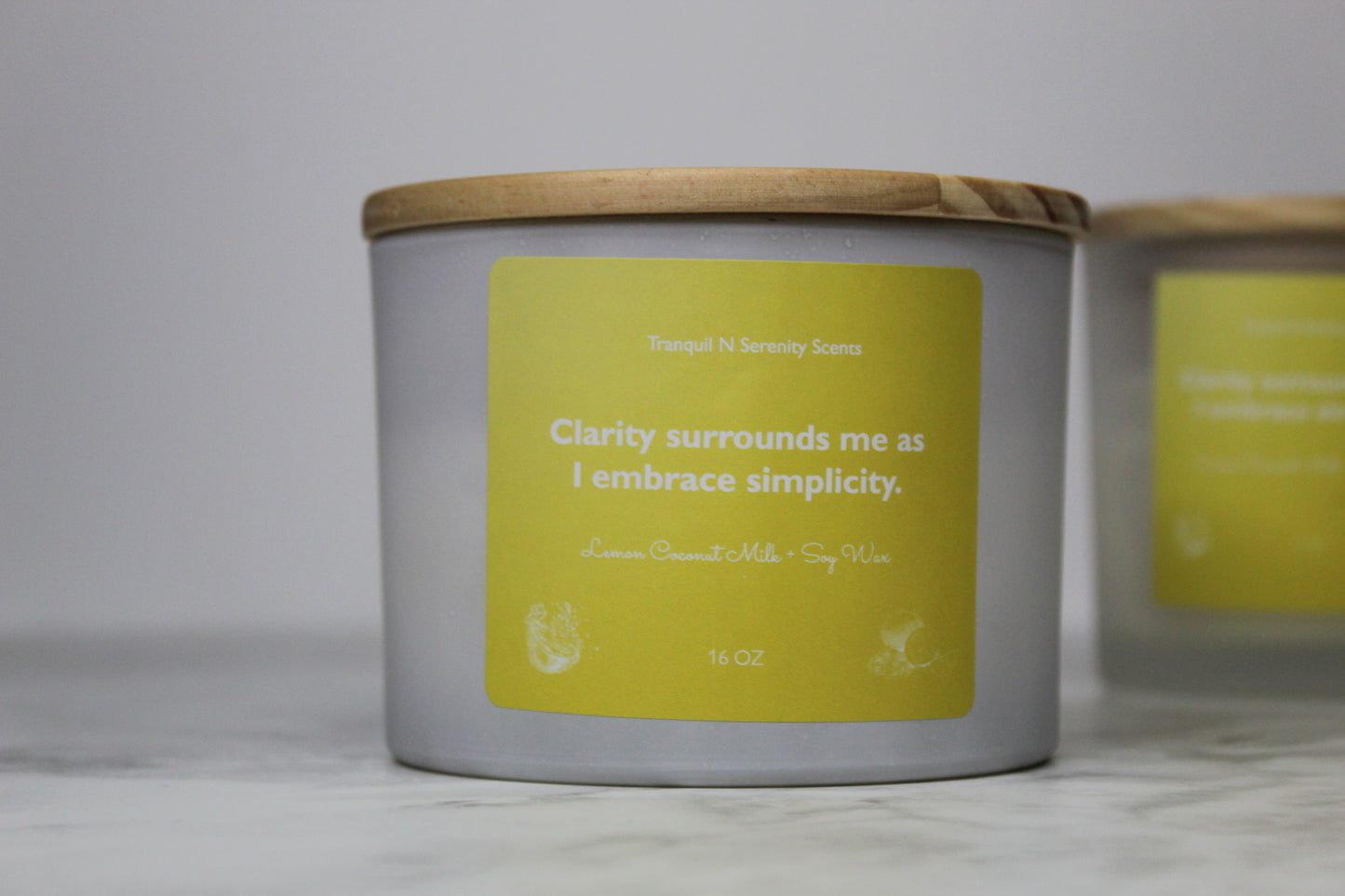 Lemon Coconut Milk Soy Candle - Refreshing, Sweet & Zesty Scent