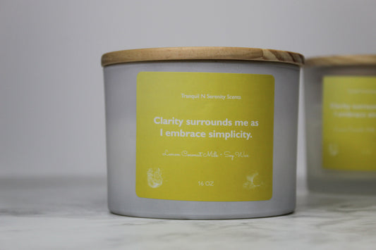 Lemon Coconut Milk Soy Candle - Refreshing, Sweet & Zesty Scent