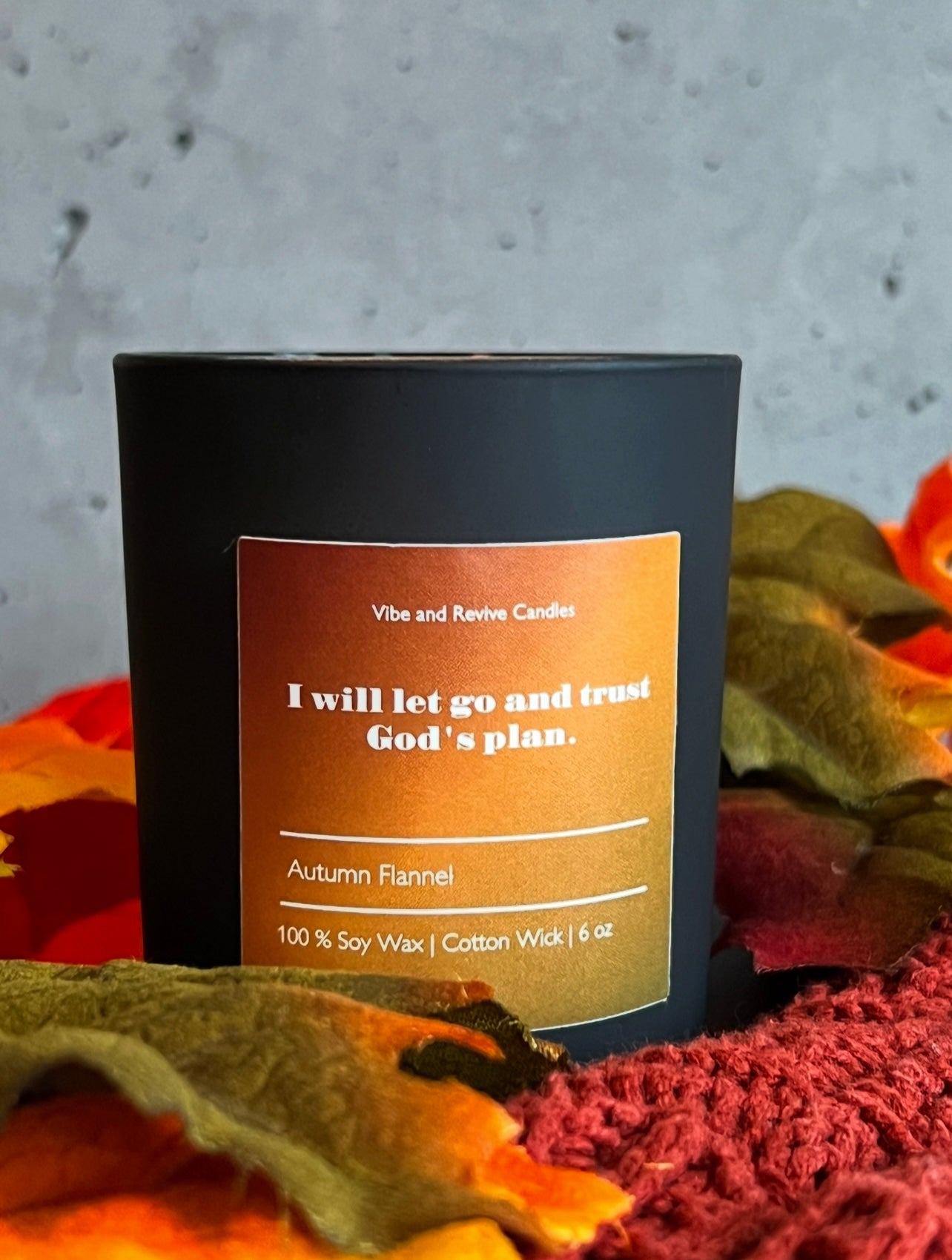 Autumn Flannel Soy Candle – Crisp Fall Leaves & Cozy Warmth