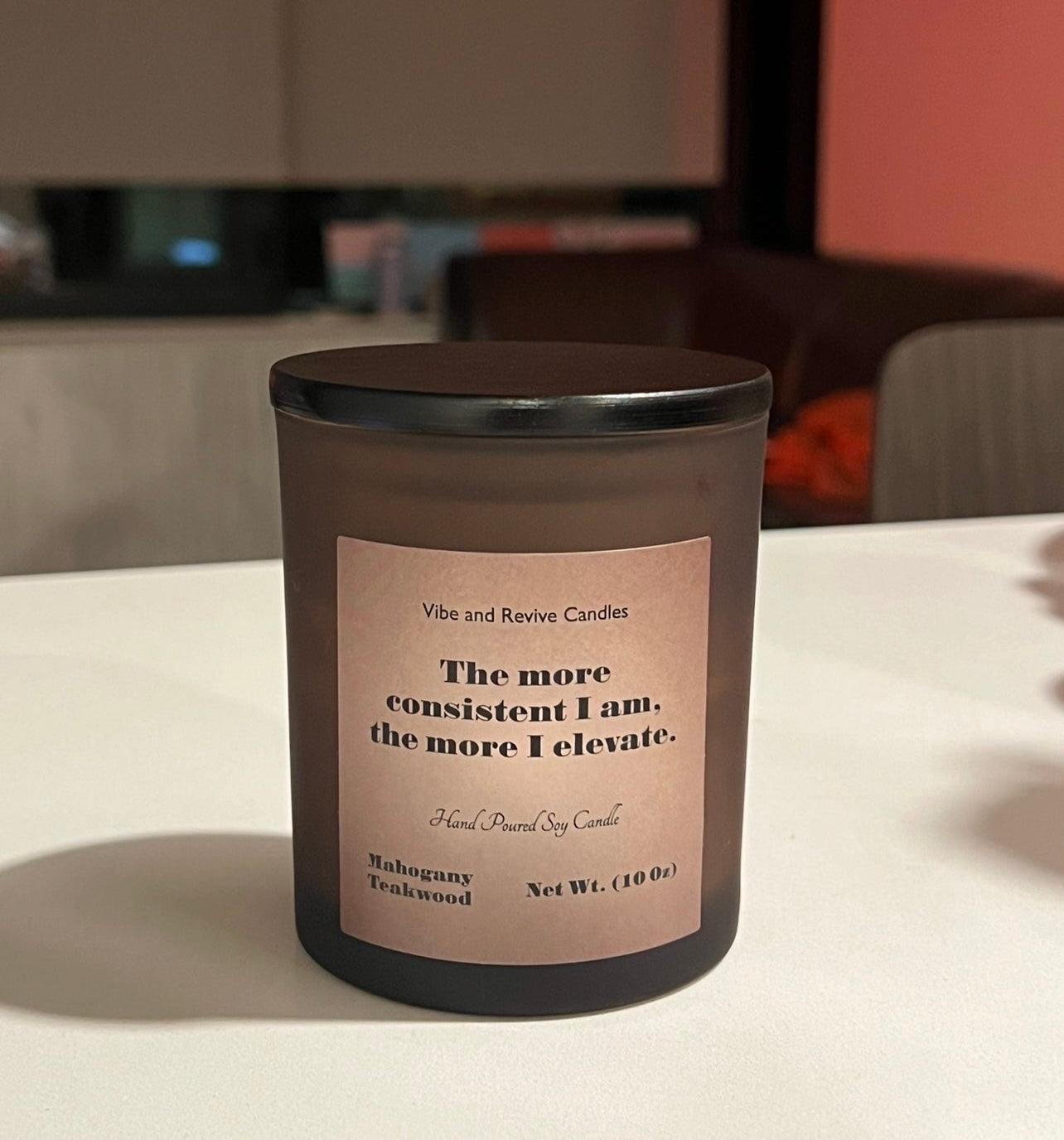 Mahogany Teakwood Candle - Vibe and Revive Candles