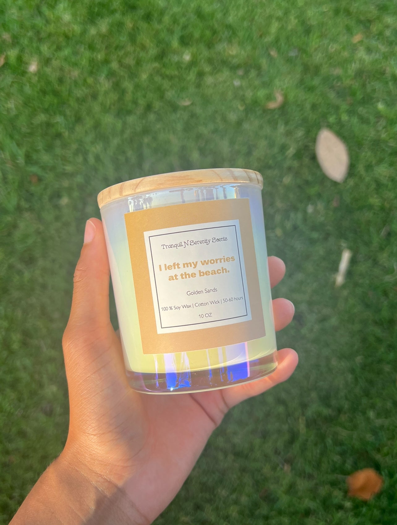 Golden Sands Soy Candle – Coastal Orange Blossom & Warm Sandalwood