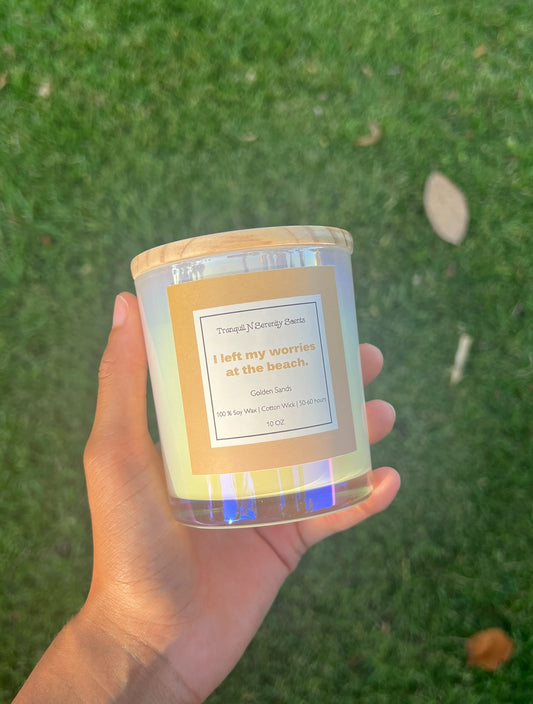 Golden Sands Soy Candle – Coastal Orange Blossom & Warm Sandalwood
