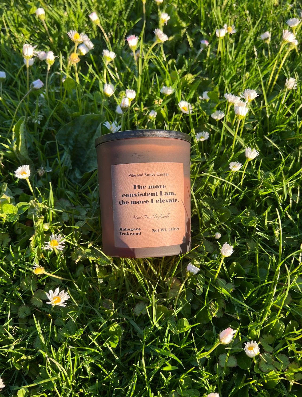 Mahogany Teakwood Candle - Vibe and Revive Candles
