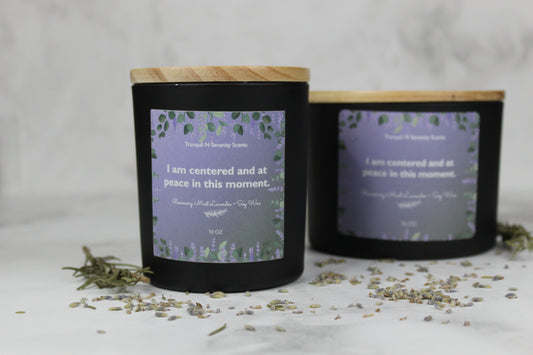 Single & 3-Wick Rosemary Mint Lavender Soy Candle (Available on Etsy)
