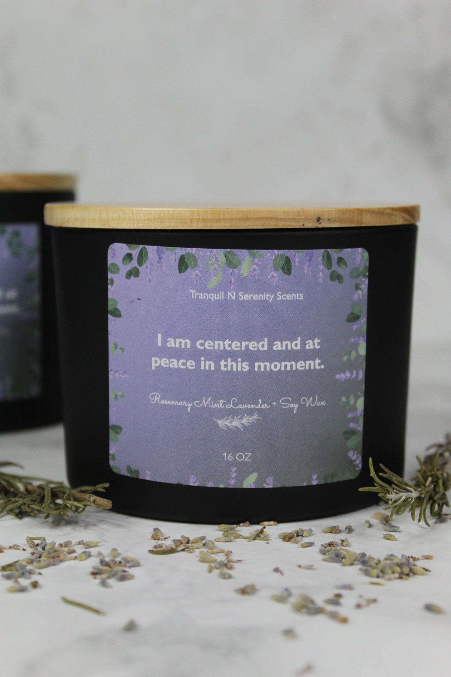 Single & 3-Wick Rosemary Mint Lavender Soy Candle (Available on Etsy)