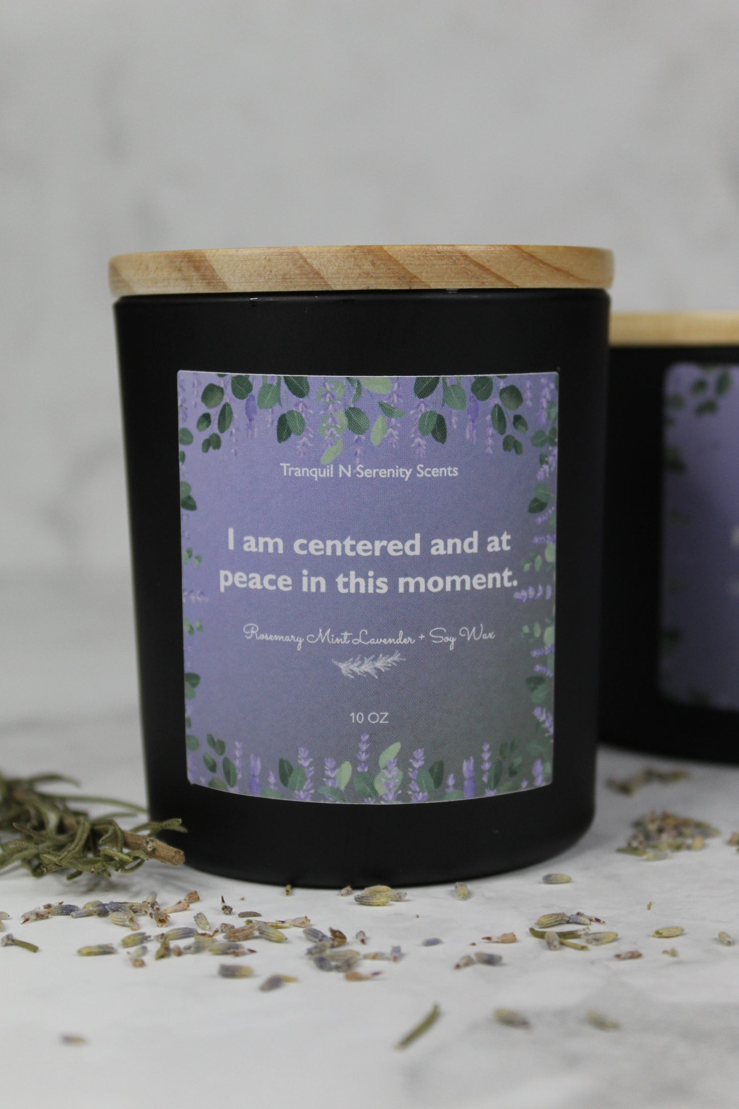 Single & 3-Wick Rosemary Mint Lavender Soy Candle (Available on Etsy)