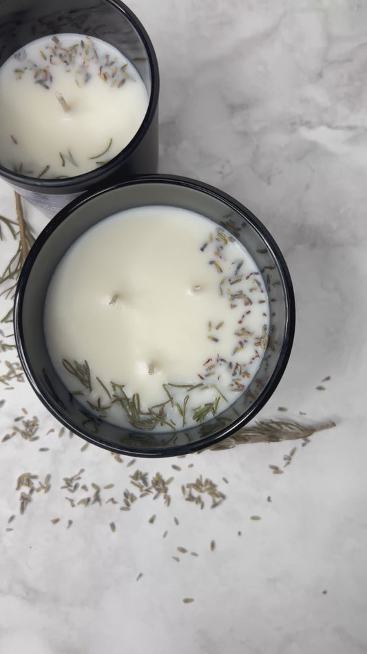 Single & 3-Wick Rosemary Mint Lavender Soy Candle (Available on Etsy)