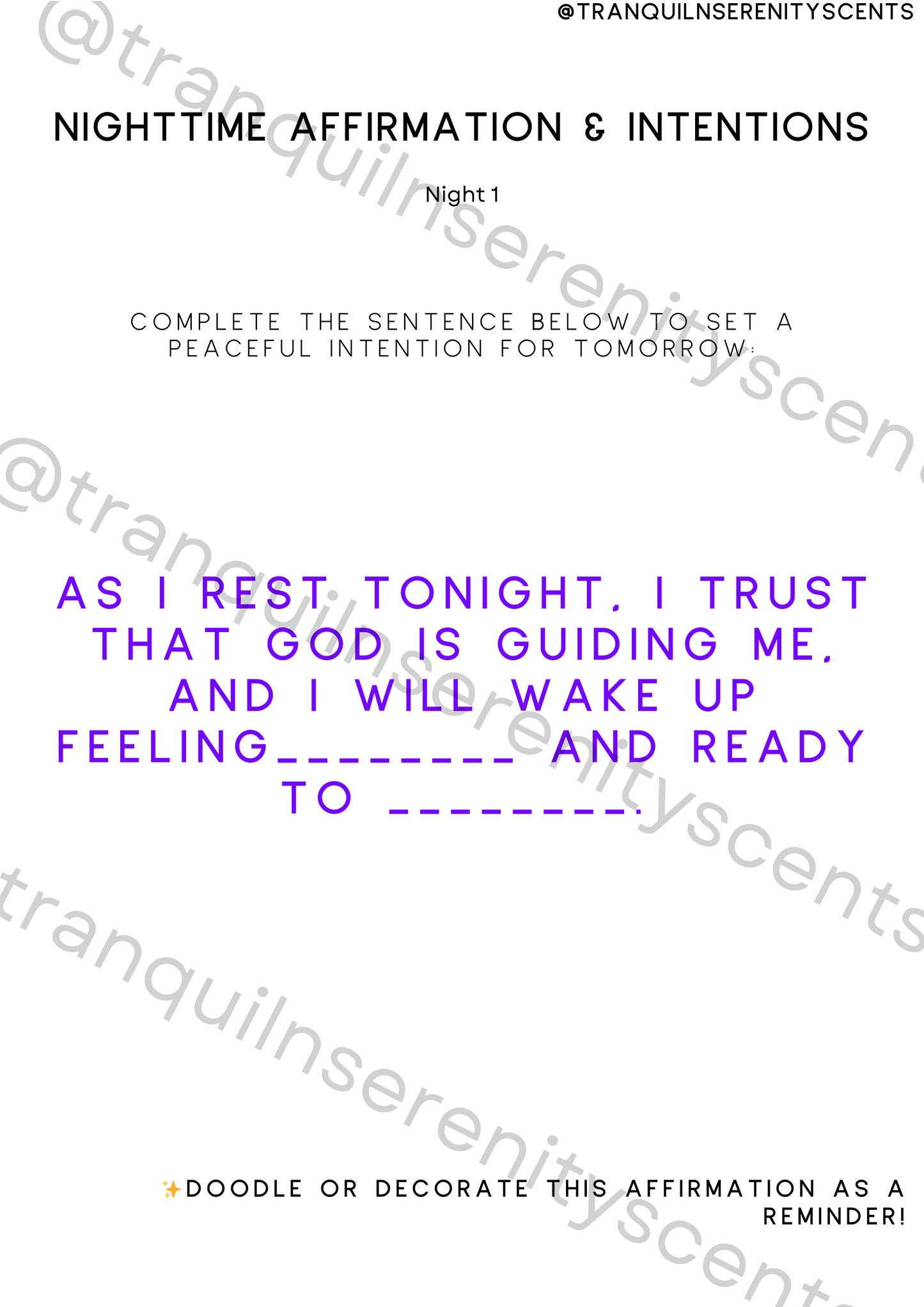 Stillness & Strength Night E-Journal (Digital)