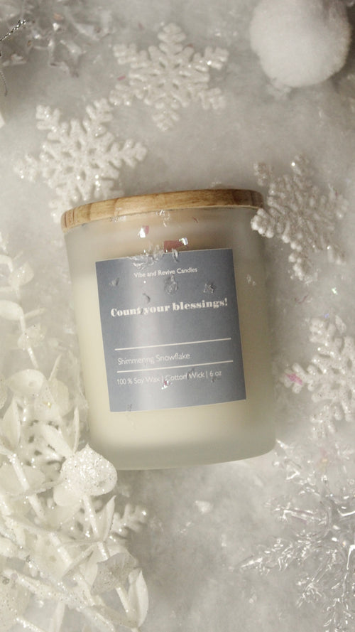 Shimmering Snowflake Soy Candle-6oz
