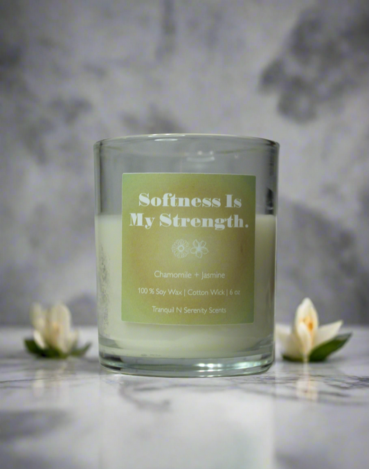 Chamomile Jasmine 6oz Soy Candle (Available on Etsy)