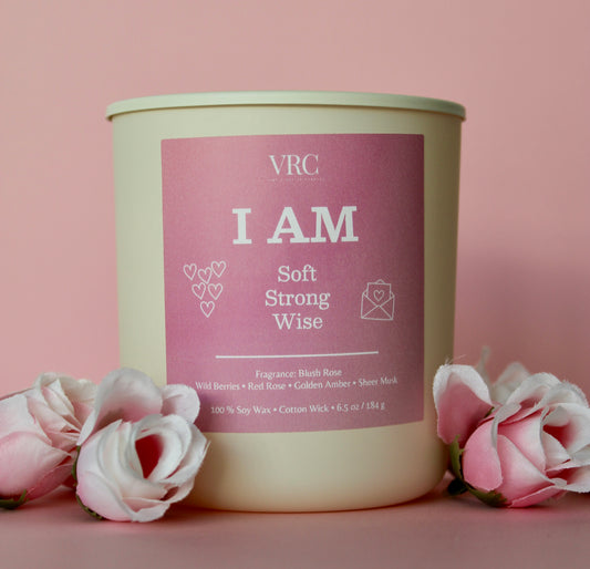Blush Rose Soy Candle (Words of Affirmation)