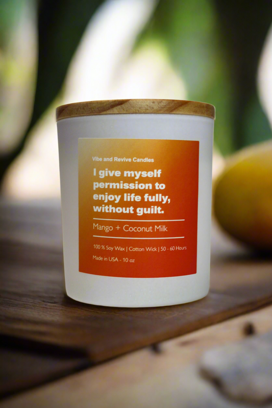 Mango Coconut Soy Candle – Tropical Fruit & Creamy Coconut Escape